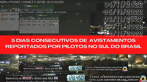 5 DIAS DE AVISTAMENTO-OVNI CONSECUTIVOS NO BRASIL