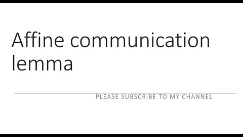 algebraic geometry: prove affine communication lemma