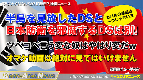 半島を見放したDSと日本防衛を邪魔するDSは別です。 There is a difference between DS abandoning the peninsula and DS interfering with Japan's defense.