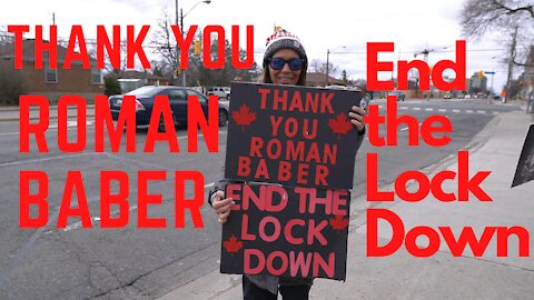 Canadians say Thank You Roman Baber - End the Lock Down, Toronto, 04/01/21