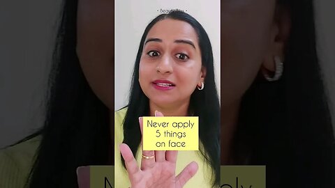 Avoid 5 Things on Face #shorts #viral #skincare #youtubeshorts