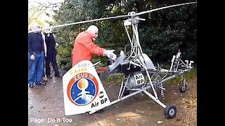 80-year-old man invented the plane - helicopter