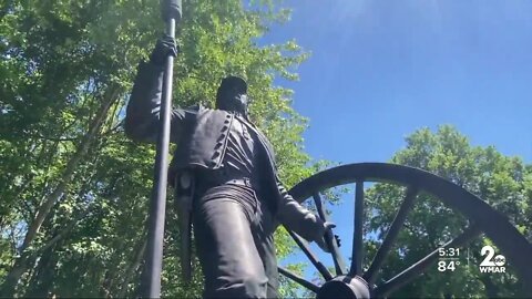 Confederate statue vandalized in Anne Arundel County