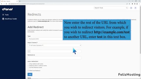 How to Redirect your website to any page or external domain with FelizHosting