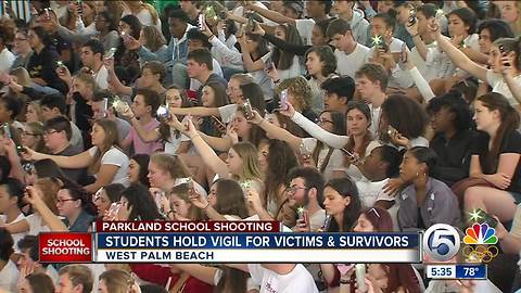 Dreyfoos School of the Arts students hold vigil for Douglas victims