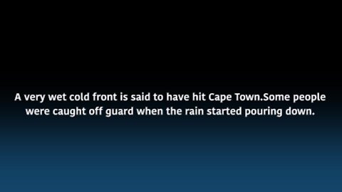 South Africa -Cape Town - Heavy Cold front hits Cape Town (video) (XXE)