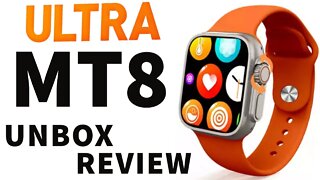 ULTRA MT8 Unbox Review Smart Watch pk DT8 ZD8 HW8 top clone watch 8 apple