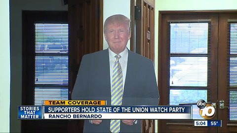 Trump supporters hold State of the Union watch party