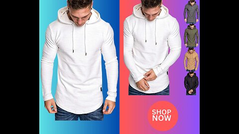 Lexiart Mens Fashion Athletic Hoodies Sport Sweatshirt Solid Color Fleece Pullover