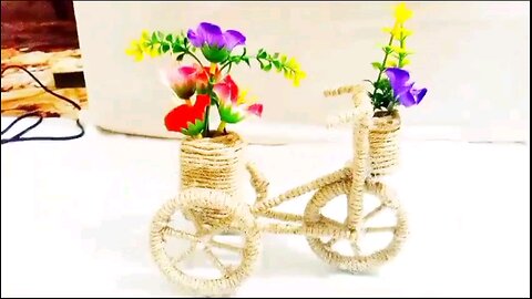 jute craft ideas I jute bicycle craft idea easy home decor ideas how to make a cycle at home