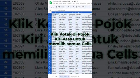 Tempel Transposed - Google Sheets Tips & Tricks #belajaronline #GoogleSheets #serunyabelajarbareng