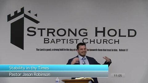 "Stability in thy Times" | Pastor Robinson