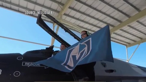 Air Force jets fly over Vegas Golden Knights game at T-Mobile Arena