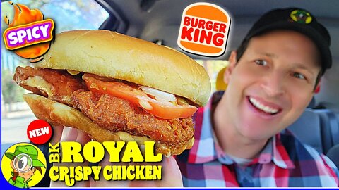 Burger King® 🍔👑 BK® SPICY ROYAL CRISPY CHICKEN SANDWICH Review 🔥🐔🥪 | Peep THIS Out! 🕵️‍♂️