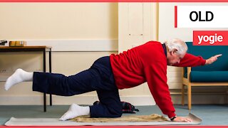 Britain's oldest yoga teacher is teaching packed classes at the age of 90