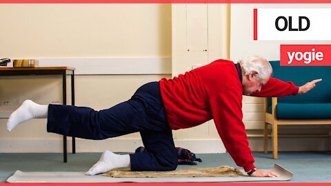 Britain's oldest yoga teacher is teaching packed classes at the age of 90