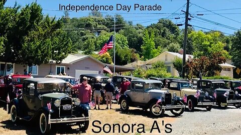 4th of July Ford Model A parade. Sonora A's club shows love for America with a parade.