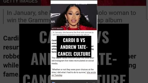 Cardi B VS Andrew Tate - cancel culture #feminism #feminist #mensrights