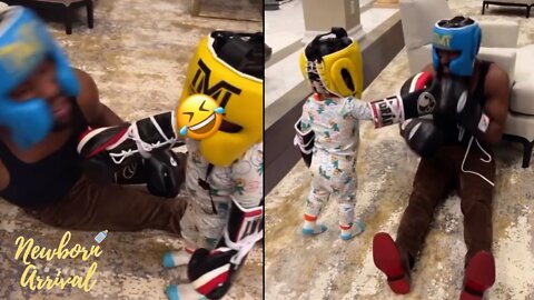 Floyd Mayweather's Grandson KJ Knocks Him Out! 🥊