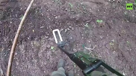 Russian Uran-6 Demining Complex & Sappers In The LPR Mines & Traps Left By Ukrainian Nationalists