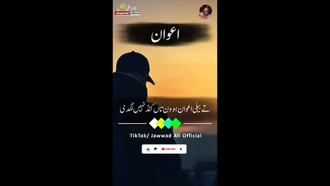 Beli Awan Howan Tan Koi Gal Nai - Punjabi Poetry Whatsapp Status - Sad Saraiki Shero Shayari Dohray