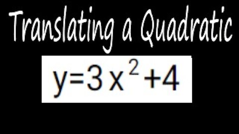 Practice Translating a Quadratic: Math CAN Be Easy!!