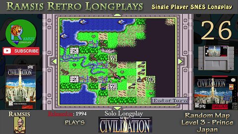 Sid Meier's Civilization | 1994 | SNES | Prince | Random | Japan - Episode #26 | Longplay