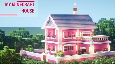 MINECRAFT: How to build a lovely pink house super simple #80