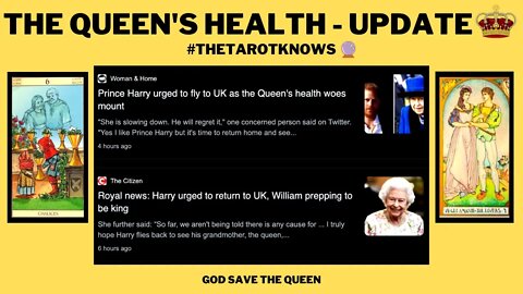 🔴 How Long Will Her Majesty The Queen Reign - I hope I'm wrong! #thetarotknows