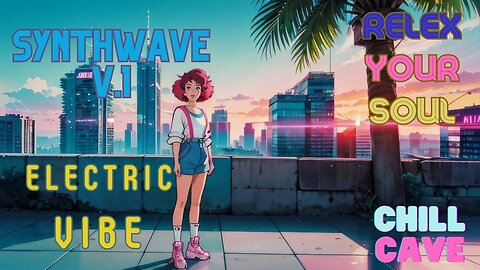 Synthwave ChillCave V.1 Futuristic Beats and Neon Vibes, A Celestial Soundtrack Echoes