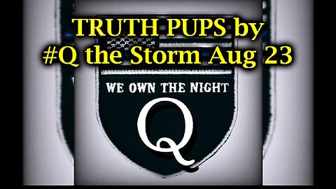 TRUTH PUPS by #Q the Storm Aug 23, 2Q24