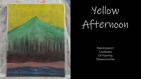 IMAGINE A “Yellow Afternoon” Would it look like this? Expressionist Oil Landscape Painting 8x10