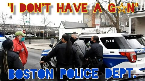 "You Br0ke My Arm". 10 Cops 2 K-9's. Cops Detain Man In Cuffs And Car. #CopWatch. Boston Mass.