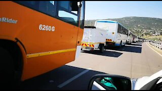 SOUTH AFRICA - Polokwane - ZCC busses on the road to Moria (cell image and videos) (wvA)