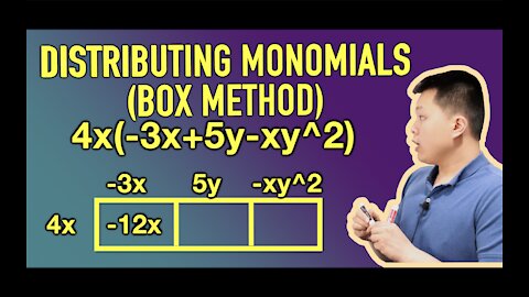 Distributing Monomials Using the Box Method (HOW TO) - Examples | CAVEMAN CHANG