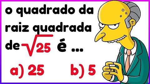 Descubra o Quadrado da Raiz Quadrada de √25 [ MATEMÁTICA BÁSICA ]