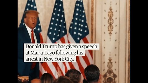 Trump delivers brief, rambling speech after New York arrest