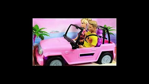 Barbie and Ken go for a ride #barbie