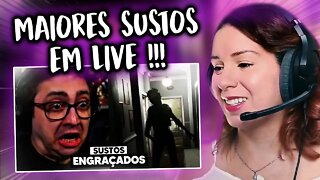 OS MAIORES SUSTOS EM LIVE | MOMENTOS ENGRAÇADOS - REACT