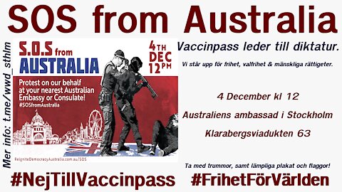 Vi protesterar i solidaritet med Australien!