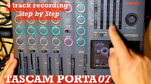 How To 4 Track Tape Record | Step by Step Analog | Tascam Porta07 MiniStudio