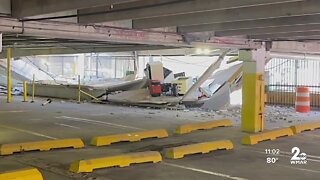 Engineers assess damage after parking garage collapse