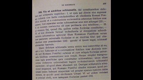 P. Wernz-Vidal S.I. Ius Canonicum, Tom. VI, n. 398: Vis et ambitus schismatis #ProVaticanus #EDU