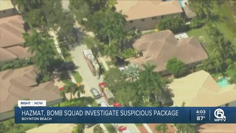 Hazmat, bomb squad investigate suspicious package in west Boynton Beach community