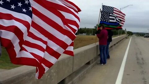 September 10 2022. Cold and Windy Flag Waving.