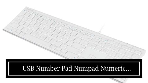 USB Number Pad Numpad Numeric Keypad 18 Key Number Keypad Mini Keyboard for Laptop PC Computer...