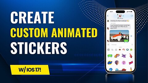 How to Create Custom (Animated) Stickers & Drag Into Conversations! With iPhone & iOS 17 - Tutorial