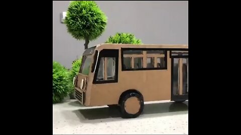 DIY TOY BUS FROM OLD CARD BOARD BOX