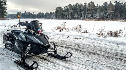 Snowmobiling from Boulder Junction to Arbor Vitae at Dusk 2021