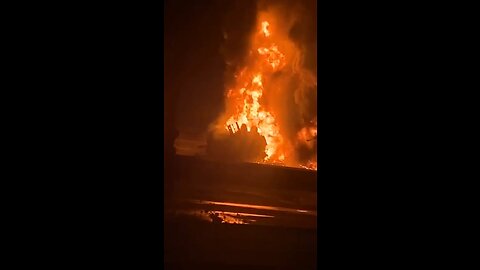 Big Explosion Causing Fire In Toronto